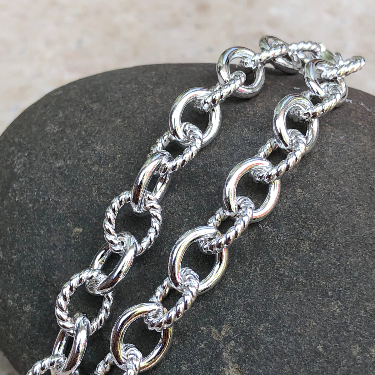 Sterling Silver Link Chain Bracelet 7.5