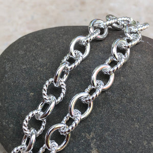 Sterling Silver Link Chain Bracelet 7.5", Sterling Silver Link Chain Bracelet 7.5" - Legacy Saint Jewelry