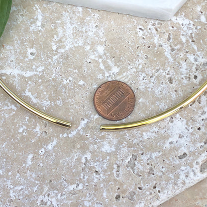 14KT Yellow Gold Vermeil Open Collar Neck Wire Necklace, 14KT Yellow Gold Vermeil Open Collar Neck Wire Necklace - Legacy Saint Jewelry
