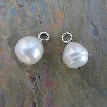 Load image into Gallery viewer, 14KT White Gold Paspaley Pearl Earring Charms 12mm, 14KT White Gold Paspaley Pearl Earring Charms 12mm - Legacy Saint Jewelry