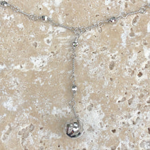 Load image into Gallery viewer, 10KT White Gold Sparkle Ball Link Lariat Chain Necklace, 10KT White Gold Sparkle Ball Link Lariat Chain Necklace - Legacy Saint Jewelry