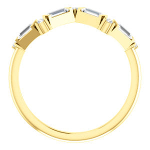 14KT Yellow Gold Diamond Baguette Ring, 14KT Yellow Gold Diamond Baguette Ring - Legacy Saint Jewelry