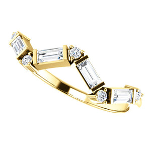 14KT Yellow Gold Diamond Baguette Ring, 14KT Yellow Gold Diamond Baguette Ring - Legacy Saint Jewelry