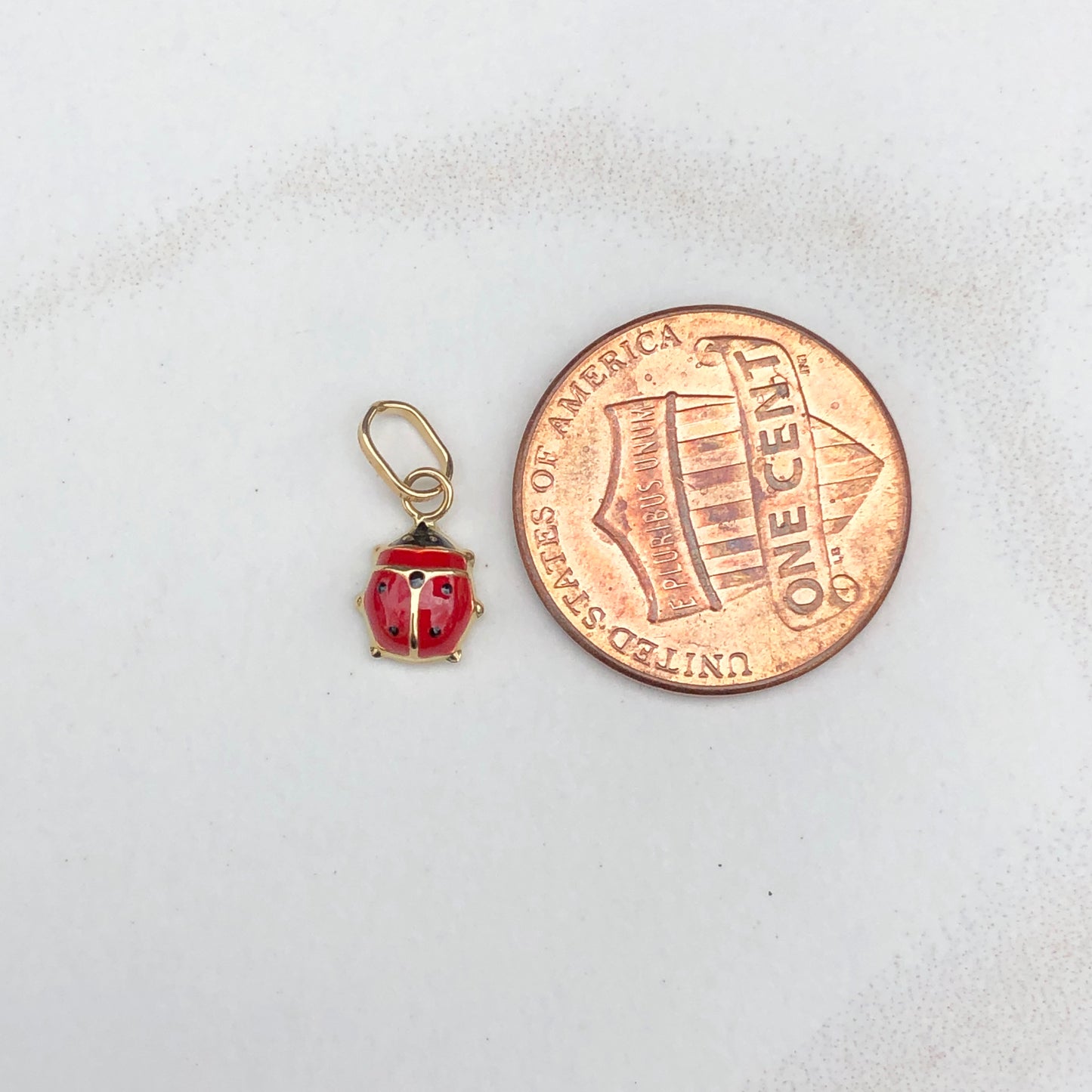 14KT Yellow Gold Lady Bug Pendant Charm, 14KT Yellow Gold Lady Bug Pendant Charm - Legacy Saint Jewelry