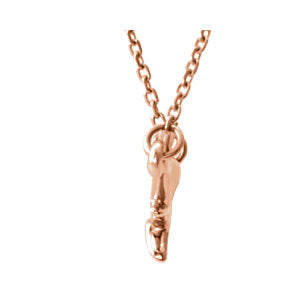 14KT Rose Gold Branch Bar Chain Necklace – LSJ - Main Image