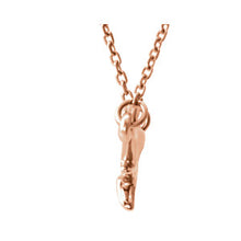 Load image into Gallery viewer, 14KT Rose Gold Branch Bar Chain Necklace, 14KT Rose Gold Branch Bar Chain Necklace - Legacy Saint Jewelry