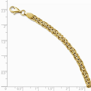 14KT Yellow Gold Polished Byzantine Bracelet, 14KT Yellow Gold Polished Byzantine Bracelet - Legacy Saint Jewelry