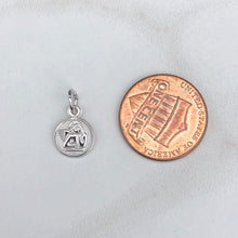 Load image into Gallery viewer, 10KT White Gold Angel Mini Medal Pendant Charm, 10KT White Gold Angel Mini Medal Pendant Charm - Legacy Saint Jewelry