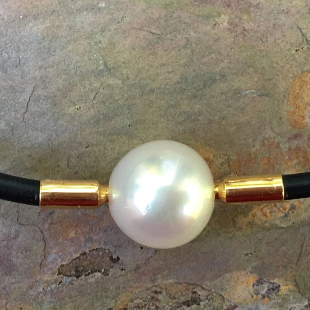 18KT Yellow Gold Paspaley South Sea Pearl Pendant Swap 13mm 
