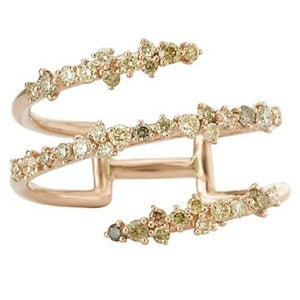 14KT Rose Gold Pave Fancy Cognac Diamond Ring, 14KT Rose Gold Pave Fancy Cognac Diamond Ring - Legacy Saint Jewelry