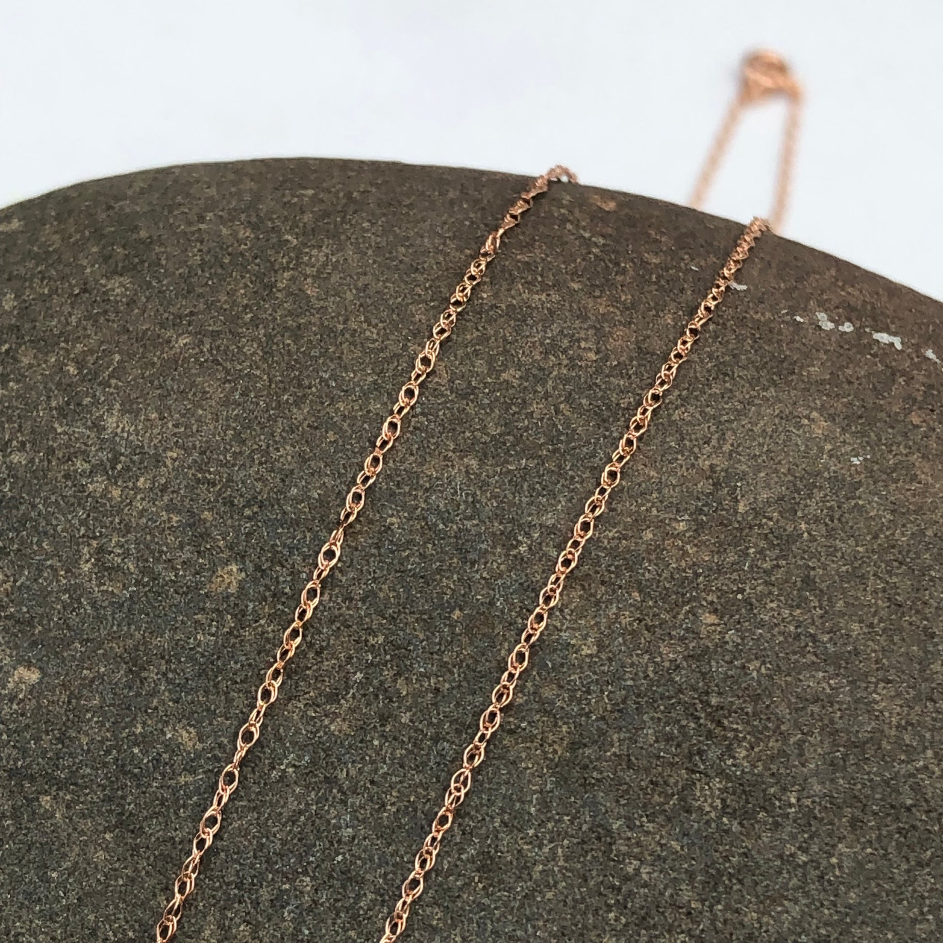 10KT Rose Gold Cable Rope Chain Necklace .50mm, 10KT Rose Gold Cable Rope Chain Necklace .50mm - Legacy Saint Jewelry