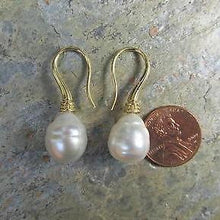 Load image into Gallery viewer, 18KT Yellow Gold Paspaley Pearl Shepard Hook Earrings, 18KT Yellow Gold Paspaley Pearl Shepard Hook Earrings - Legacy Saint Jewelry