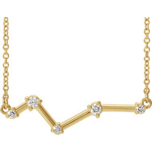 14KT Yellow Gold Diamond Constellation Necklace, 14KT Yellow Gold Diamond Constellation Necklace - Legacy Saint Jewelry