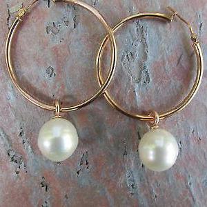 14KT Rose Gold 12mm Paspaley South Sea Pearl Earring Charms - Legacy Saint Jewelry