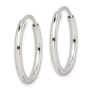 Sterling Silver Endless Hoop Earrings 20mm, Sterling Silver Endless Hoop Earrings 20mm - Legacy Saint Jewelry