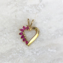 Load image into Gallery viewer, Estate 10KT Yellow Gold Ruby Heart Pendant, Estate 10KT Yellow Gold Ruby Heart Pendant - Legacy Saint Jewelry