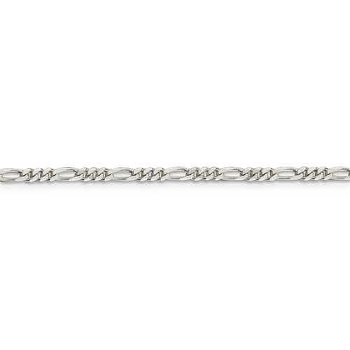 Sterling Silver Figaro Chain Necklace 20"/ 2.8mm, Sterling Silver Figaro Chain Necklace 20"/ 2.8mm - Legacy Saint Jewelry