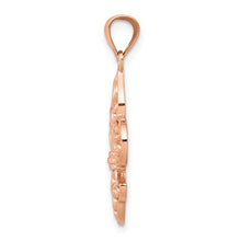 Load image into Gallery viewer, 14KT Rose Gold Fleur de Lis Pendant Charm, 14KT Rose Gold Fleur de Lis Pendant Charm - Legacy Saint Jewelry