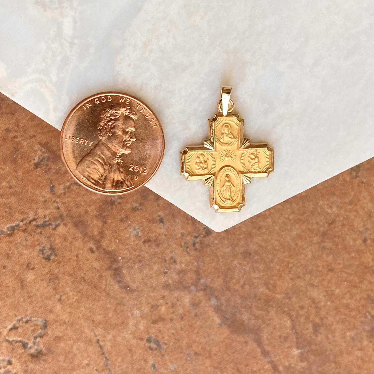 14k gold 4 way shop cross