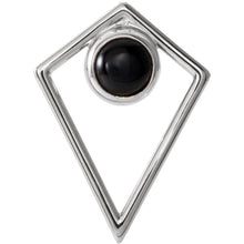Load image into Gallery viewer, Sterling Silver Onyx Geometric Pyramid Pendant, Sterling Silver Onyx Geometric Pyramid Pendant - Legacy Saint Jewelry