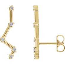 Load image into Gallery viewer, 14KT Yellow Gold Diamond Constellation Earrings, 14KT Yellow Gold Diamond Constellation Earrings - Legacy Saint Jewelry