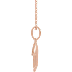 14KT Rose Gold Hamsa Pendant Chain Necklace, 14KT Rose Gold Hamsa Pendant Chain Necklace - Legacy Saint Jewelry