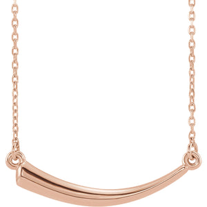 14KT Rose Gold Horn Pendant Chain Necklace, 14KT Rose Gold Horn Pendant Chain Necklace - Legacy Saint Jewelry