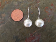 Load image into Gallery viewer, Sterling Silver 12mm Genuine Paspaley Cultured South Sea Pearl Drop Earrings - Legacy Saint Jewelry