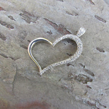 Load image into Gallery viewer, Estate 14KT White Gold .75 CT Pave Diamond Pave Heart Pendant Slide - Legacy Saint Jewelry