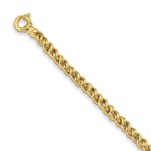 14KT Yellow Gold Shiny Rounded Links Toggle Bracelet, 14KT Yellow Gold Shiny Rounded Links Toggle Bracelet - Legacy Saint Jewelry