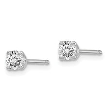 Load image into Gallery viewer, 14KT White Gold 1/4 CTW Lab Diamond 4 Prong Stud Earrings, 14KT White Gold 1/4 CTW Lab Diamond 4 Prong Stud Earrings - Legacy Saint Jewelry