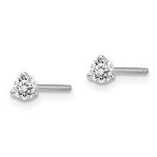 Load image into Gallery viewer, 14KT White Gold 1/5 CTW Lab Diamond 3 Prong Stud Earrings, 14KT White Gold 1/5 CTW Lab Diamond 3 Prong Stud Earrings - Legacy Saint Jewelry