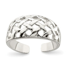 Load image into Gallery viewer, Sterling Silver Lattice Toe Ring, Sterling Silver Lattice Toe Ring - Legacy Saint Jewelry
