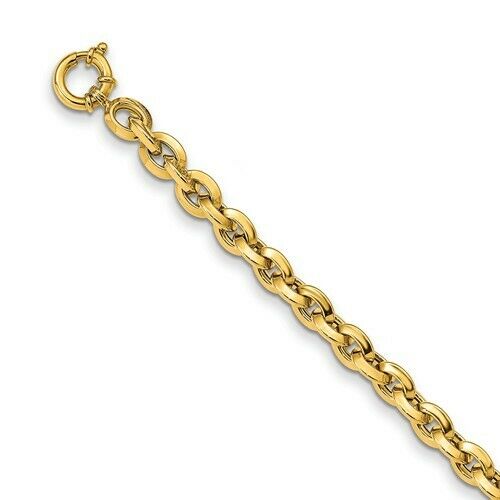 14KT Yellow Gold Shiny Interlocking Toggle Bracelet, 14KT Yellow Gold Shiny Interlocking Toggle Bracelet - Legacy Saint Jewelry