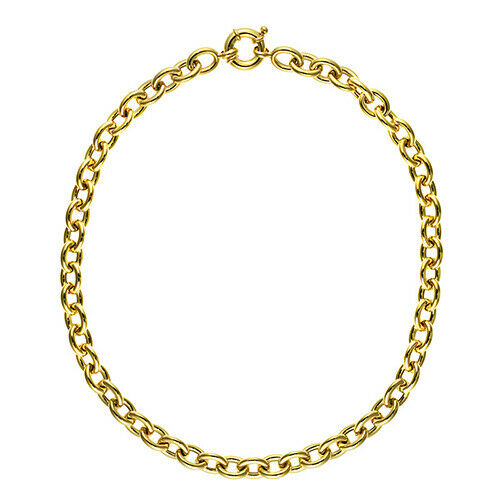 14KT Yellow Gold Oval Link Toggle Clasp Necklace, 14KT Yellow Gold Oval Link Toggle Clasp Necklace - Legacy Saint Jewelry