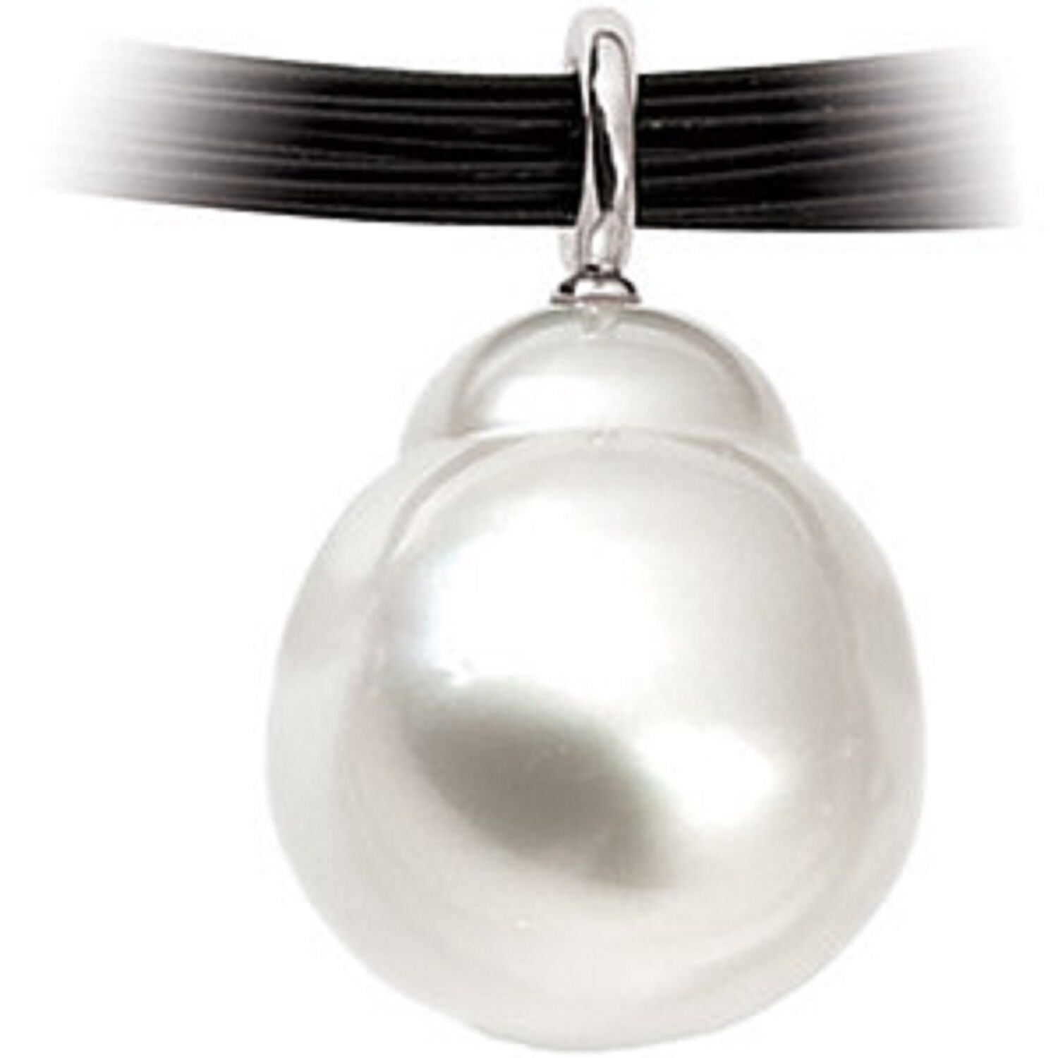 18KT White Gold Paspaley Pearl Simple Pendant Charm, 18KT White Gold Paspaley Pearl Simple Pendant Charm - Legacy Saint Jewelry