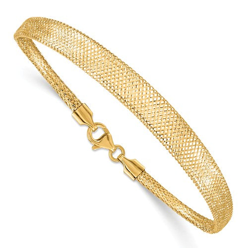 14KT Yellow Gold Graduated Mesh Bracelet, 14KT Yellow Gold Graduated Mesh Bracelet - Legacy Saint Jewelry