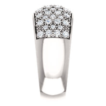 Load image into Gallery viewer, 14KT White Gold Micro Pave Diamond Cigar Band Ring, 14KT White Gold Micro Pave Diamond Cigar Band Ring - Legacy Saint Jewelry