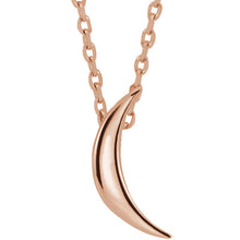 Load image into Gallery viewer, 14KT Rose Gold Crescent Moon Pendant Chain Necklace, 14KT Rose Gold Crescent Moon Pendant Chain Necklace - Legacy Saint Jewelry