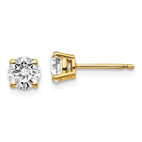 14KT Yellow Gold 1 CTW Lab Diamond 4 Prong Stud Earrings, 14KT Yellow Gold 1 CTW Lab Diamond 4 Prong Stud Earrings - Legacy Saint Jewelry