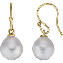 Load image into Gallery viewer, 14KT Yellow Gold Paspaley Pearl Shepard Hook Earrings 14mm, 14KT Yellow Gold Paspaley Pearl Shepard Hook Earrings 14mm - Legacy Saint Jewelry