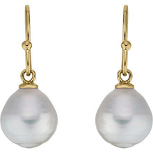 Load image into Gallery viewer, 14KT Yellow Gold Paspaley Pearl Shepard Hook Earrings 14mm, 14KT Yellow Gold Paspaley Pearl Shepard Hook Earrings 14mm - Legacy Saint Jewelry