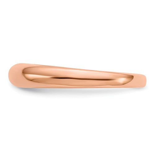 14KT Rose Gold Polished Domed Band Ring 4mm, 14KT Rose Gold Polished Domed Band Ring 4mm - Legacy Saint Jewelry