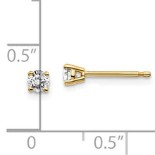 Load image into Gallery viewer, 14KT Yellow Gold 1/4 CTW Lab Diamond 4 Prong Stud Earrings, 14KT Yellow Gold 1/4 CTW Lab Diamond 4 Prong Stud Earrings - Legacy Saint Jewelry