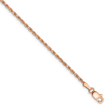 Load image into Gallery viewer, 14KT Rose Gold Diamond-Cut Cable Chain Anklet 1.8mm, 14KT Rose Gold Diamond-Cut Cable Chain Anklet 1.8mm - Legacy Saint Jewelry
