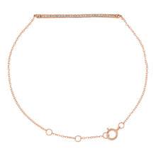 Load image into Gallery viewer, 14KT Rose Gold 1/6 CT Diamond Bar Chain Bracelet, 14KT Rose Gold 1/6 CT Diamond Bar Chain Bracelet - Legacy Saint Jewelry