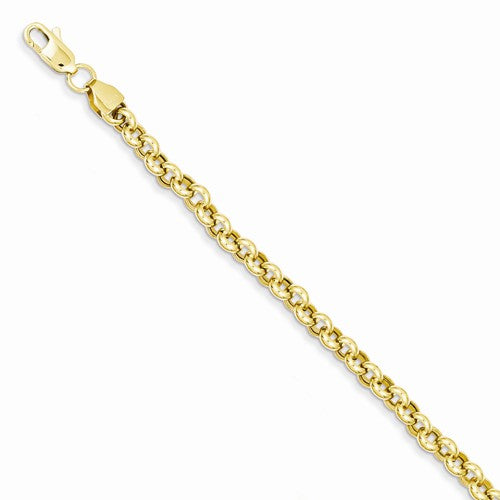 14KT Yellow Gold Polished Fancy Rolo Link Bracelet, 14KT Yellow Gold Polished Fancy Rolo Link Bracelet - Legacy Saint Jewelry