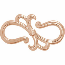 Load image into Gallery viewer, 14KT Rose Gold Stylized S-Hook Extender Clasp, 14KT Rose Gold Stylized S-Hook Extender Clasp - Legacy Saint Jewelry
