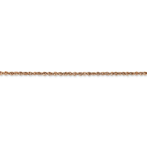14KT Rose Gold Ropa Chain Anklet 1.7mm, 14KT Rose Gold Ropa Chain Anklet 1.7mm - Legacy Saint Jewelry