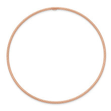 Load image into Gallery viewer, 14KT Rose Gold Thin Rope Twist Slip-On Bangle Bracelet 1.5mm, 14KT Rose Gold Thin Rope Twist Slip-On Bangle Bracelet 1.5mm - Legacy Saint Jewelry